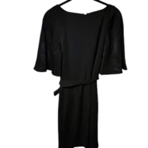 NEW DKNY BLACK BELTED SHEATH DRESS SIZE 4 MSRP $129 NWT ELEGANT COCKTAIL WORK - Picture 1 of 14